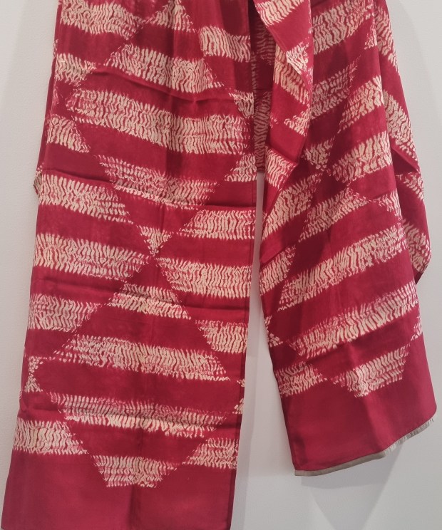 Akari Ori-nui Shibori Habutai Silk Stole