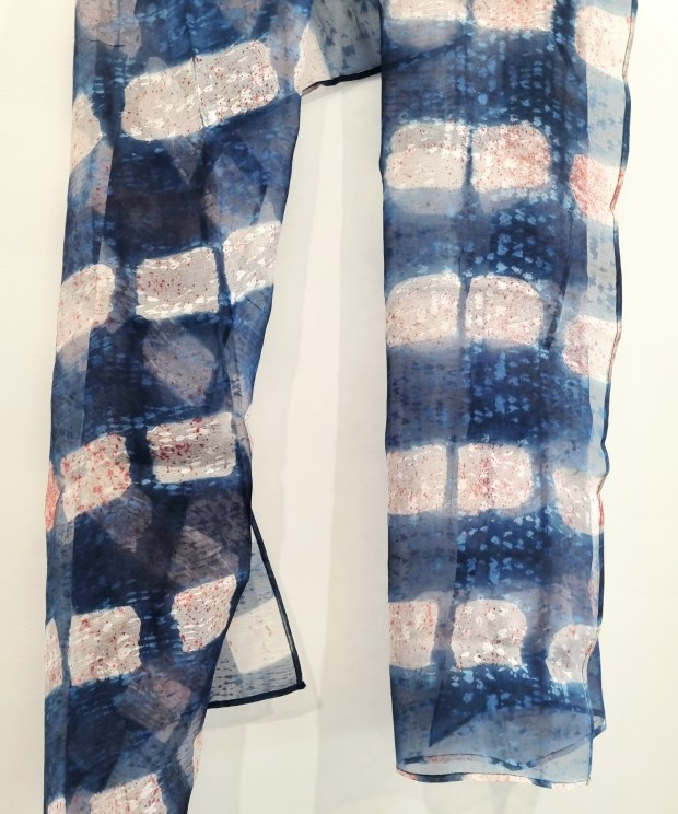 Indigra - Shibori Style Organza Silk Stole