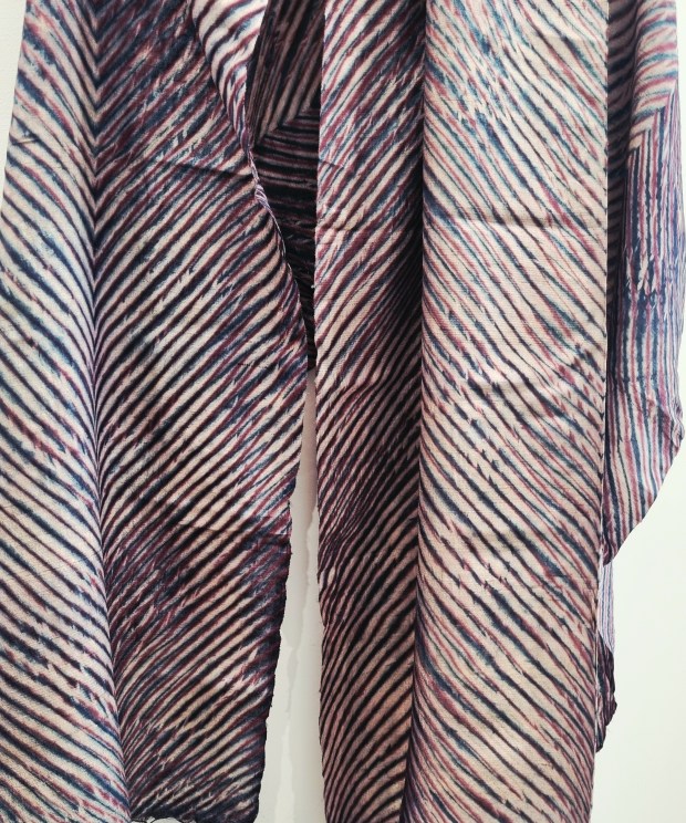 Tempest - Shibori Style Tussar Silk Stole