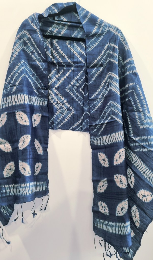 Indira - Shibori Style Tussar Silk Stole